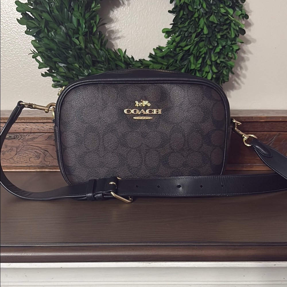 Coach Brown and Black Crossbody Bag